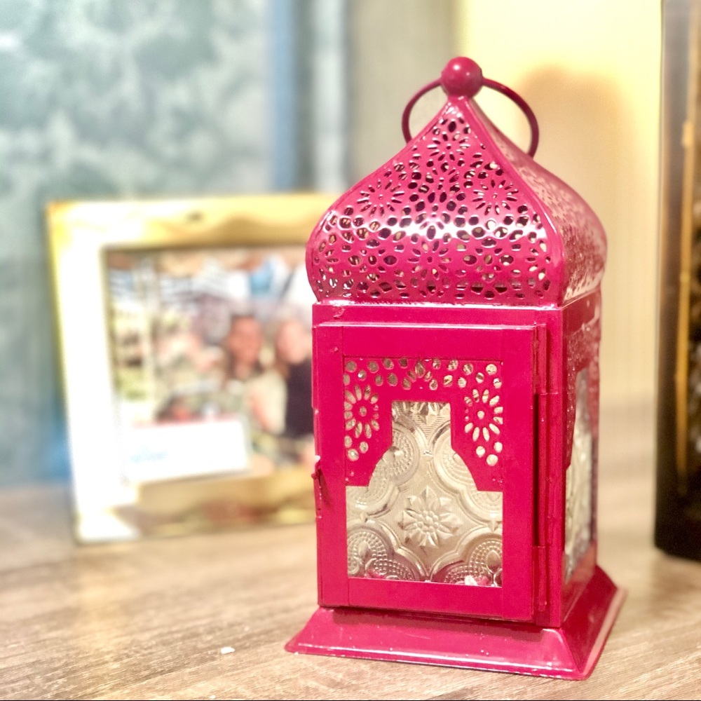 Small Hanging Lantern - Maroon